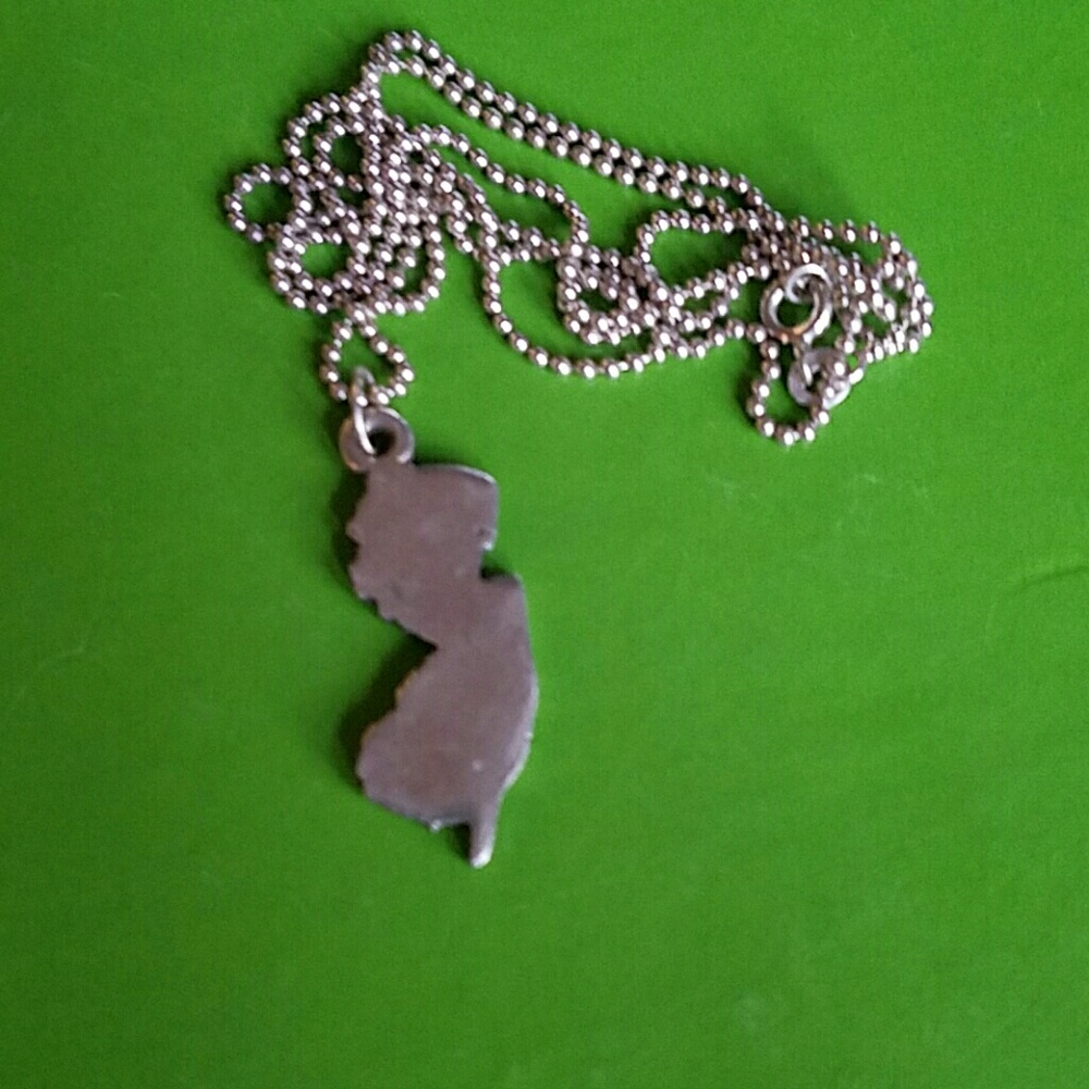 🔨⚒Handmade🛠🔨Sterling 3d printed NJ necklace
